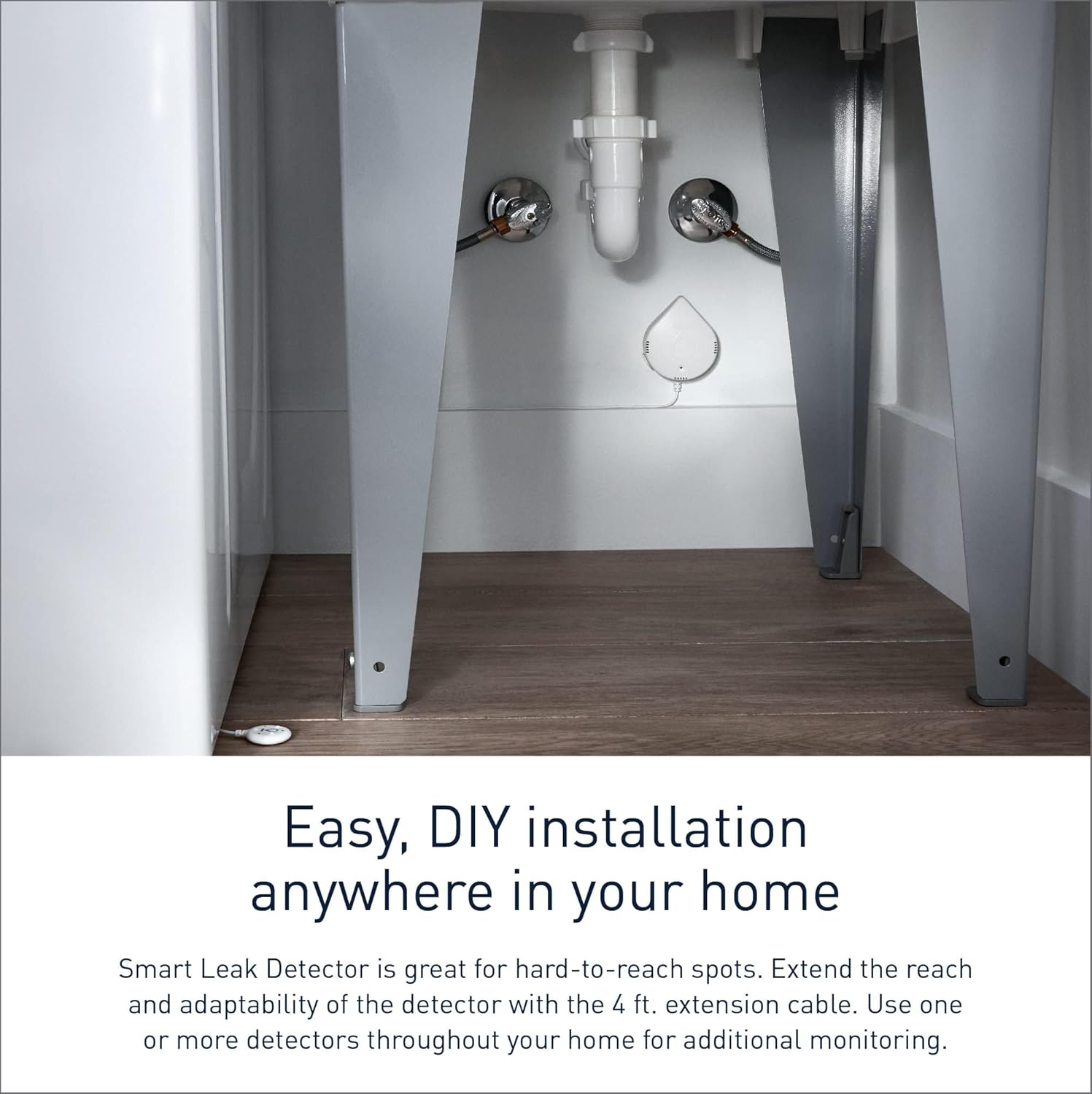 Moen Flo Smart Water Leak Detector, Water Sensor Alarm for Home, 1-Pack, White, 920-004 24hrsmart